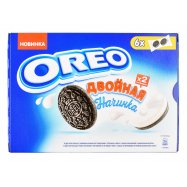 Печенье Oreo с какао и двойной начин с ванильным вкусом 170г - Фото