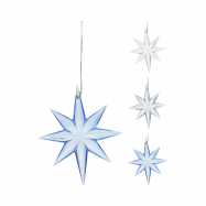 Прикраса новорічна ялинкова у формі сніжинки 10X2X13 см - Фото