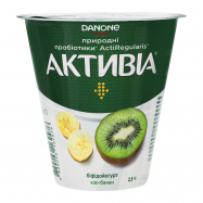 Бифидойогурт Активіа Киви-банан 2.5% 260г - Фото