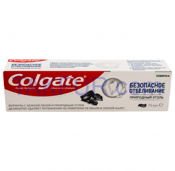 Паста зубная Colgate Безопасное отбеливание Прир уголь 75мл - Фото