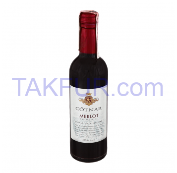 Вино Cotnar Мерло сухое красное 12% 0,375л - Фото