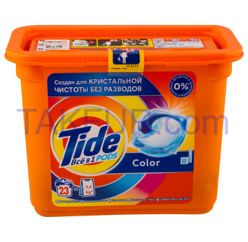 Средство моющее Tide Color раст кап жид для ст маш 23*24,8г - Фото
