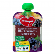 Пюре Milupa Яблоко, банан, смородина и черника фруктовое 80г - Фото