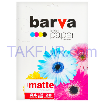 Бумага для струйной печати Barva матовая 20шт/уп - Фото