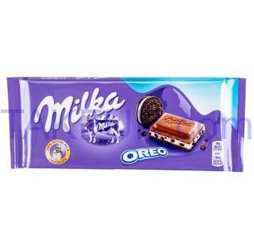 Шоколад Milka Oreo молочный кремовая начинка и печенье 100г - Фото
