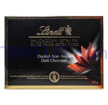 Шоколад Lindt темный 125г - Фото