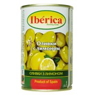 Оливки Iberica с лимоном 300г - Фото