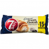 Круассан с начинкой с кремом с ароматом ванили и молоком с кусочками шоколадного печенья 7 Days му 1 - Фото