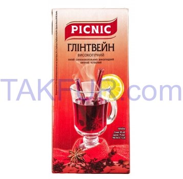 Напиток винный Picnic Глинтвейн Высокогор красный слад 7% 1л - Фото