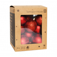 Набір куль Tarrington House Mix червоний 18 пр 50-70мм - Фото