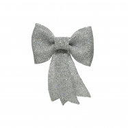 Прикраса Бант срібний 22 х 30см - Фото