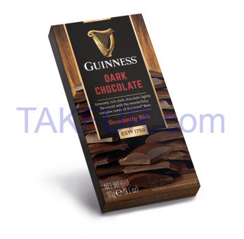 Шоколад Guinness темный 90г - Фото