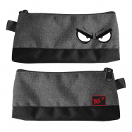 Пенал YES мягкий Freak черный/серый - Фото