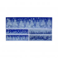 Наліпки для вікон новорічні 64X15 см - Фото