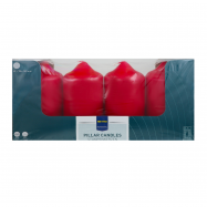 Свеча H-line бордовая 75х150мм 4шт - Фото