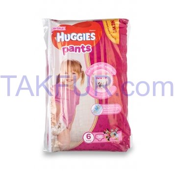 Подгузники-трусики Huggies Pants размер 6 дев гигиен 36шт - Фото