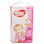 Подгузники Huggies Ultra Comfort 4р для девочек 8-14кг 66шт - Фото