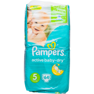 Подгузники Pampers Active Baby-Dry 5 для детей 11-18кг 64шт - Фото
