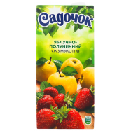 Сок Садочок яблочно-клубничный с мякотью 0.95л - Фото