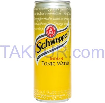 Напиток Schweppes Indian Tonic Water б/а с/газ 0.33л - Фото