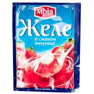 Желе Мрія со вкусом клубники быстрого приготовления 90г - Фото