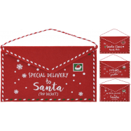 NY ДЕК.ЛИСТ-ПРИКРАСА 27X16CM : ДІД МОРОЗ - Фото