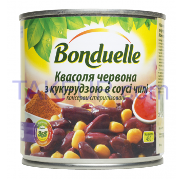 Фасоль Bonduelle красная с кукурузой в соусе чили 430г - Фото