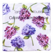Салфетки Tarrington House Гортензия декоративные 3 слоя 18шт - Фото