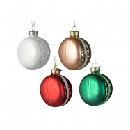 Підвіска Макарун скляна в асортименті 7 см - Фото