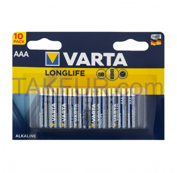 Батарейка Varta Longlife №4103 LR03 1.5V ААA 10шт/уп - Фото