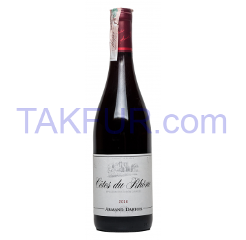 Вино Armand Dartois Cotes du Rhone сухое красное 13,5% 0,75л - Фото