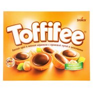 Конфеты Toffifee с лесным орехом в чашечке с кремом/шкл 250г