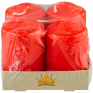 СВІЧКА 3,6Х6 СМ 4 ШТ : ЧЕРВОНИЙ - Фото