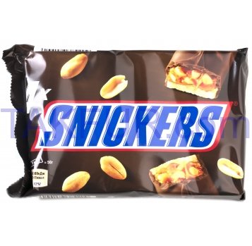 Батончики Snickers покрытый молочным шоколадом 50г*4шт 200г - Фото