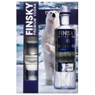 Набор Водка Finsky Premium 40% 0,5л + рюмки 2шт - Фото
