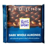 Шоколад Ritter Sport темний з цільним мигдалевим горіхом 100 г - Фото