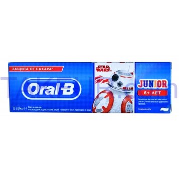 Паста зубная Oral-B Star Wars Junior д/дет от 6 лет 75мл - Фото