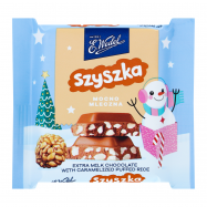 Шоколад E.Wedel Szyszka молочный с карамел рис шариками 38г - Фото