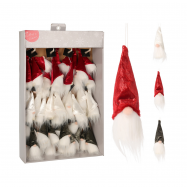 Прикраса новорічна ялинкова у формі гнома 3X3X11 см - Фото