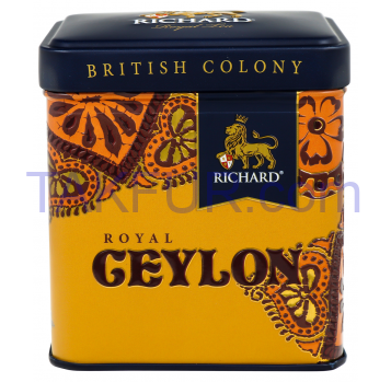 Чай Richard Royal Ceylon черный цейлон байховый клист 50г - Фото