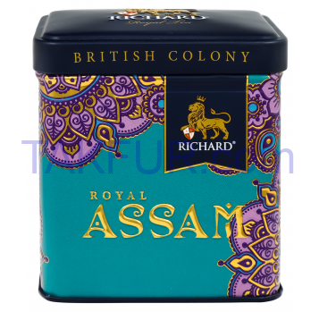 Чай Richard Royal Assam черный индийский байховый лист 50г - Фото