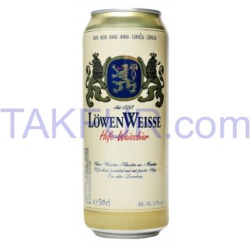 Пиво Löwen Weisse Hefe-Weissbier светл 5,2% 500мл - Фото