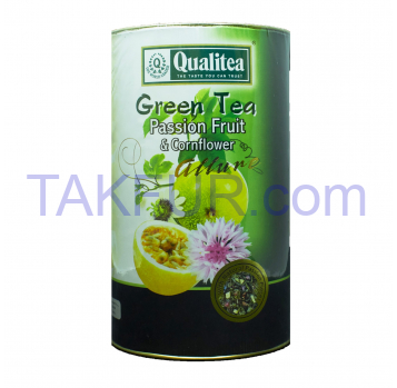 Чай Qualitea Passion Fruit&Cornflower Allure зеленый 100г - Фото