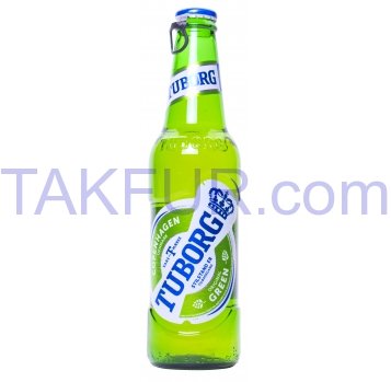 Пиво Tuborg Green светлое пастеризованное 4,6% 0,33л - Фото