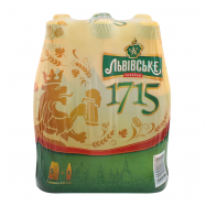 Пиво Львівське 1715 светлое пастеризованное 4.7% 6*0.45л/уп - Фото