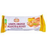 Батончик MagNut Арахис цукаты лимонов, оранжевый мед 35г - Фото