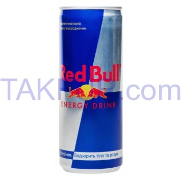 Напиток Red Bull б/алк среднегазов энергетический 250мл ж/б - Фото
