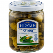 Огурцы Ніжин консервированные по-Ніжинськи 450г - Фото