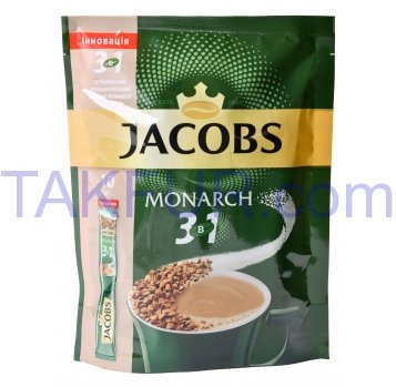 Напиток Jacobs Monarch 3в1 кофейный растворим 10г*15шт 150г - Фото