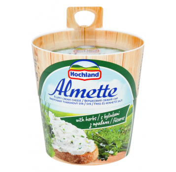 Сыр творожный Hochland Almette с травами 57% 150г - Фото